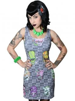 Kreepsville666 KREEPSVILLE 666 Toxic Toons Ugly Heads Tank Dress