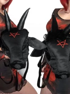 KREEPSVILLE 666 Kreepsville666 Goathead Baphomet Plush Purse Bag