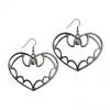 Kreepsville666 Bat Outline Heart Earring 3 Kreepsville666 Bat Outline Heart Earring