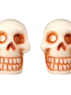 Kreepsville666 KREEPSVILLE 666 Skull Stud White Earring