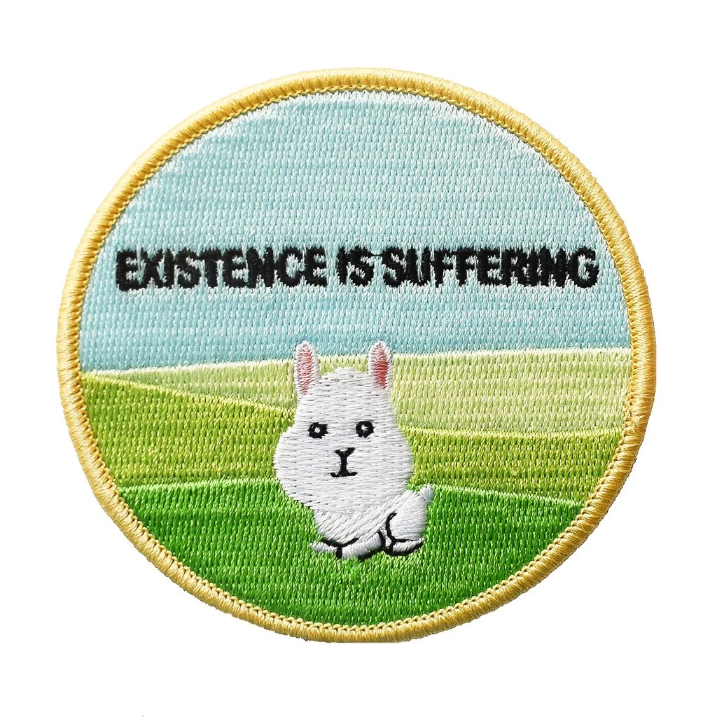 RETROGRADE SUPPLY CO Existence Is Suffering Embroidered Patch 1 RETROGRADE SUPPLY CO Existence Is Suffering Embroidered Patch