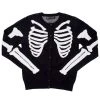 Kreepsville666 KREEPSVILLE 666 Skeleton Ribcage Bones Cardigan