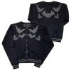 Kreepsville666 Bat Flock Grey Cardigan KREEPSVILLE 666
