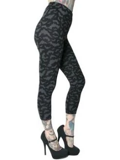 Kreepsville666 Bat Repeat Capri Leggings KREEPSVILLE 666