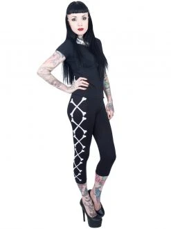 Kreepsville666 Crossbones Capri Leggings