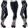 Kreepsville666 Crossbones Capri Leggings