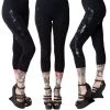 Kreepsville666 Goathead Black Foil Capri Leggings