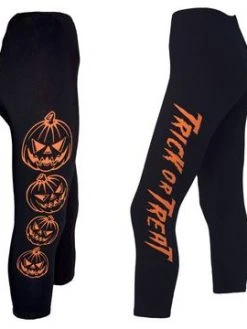Kreepsville666 Trick Or Treat Pumpkin Capri Leggings