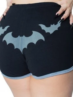 Kreepsville666 Bat Grey Womens Running Shorts KREEPSVILLE 666