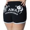 Kreepsville666 Go Away Womens Running Shorts KREEPSVILLE 666