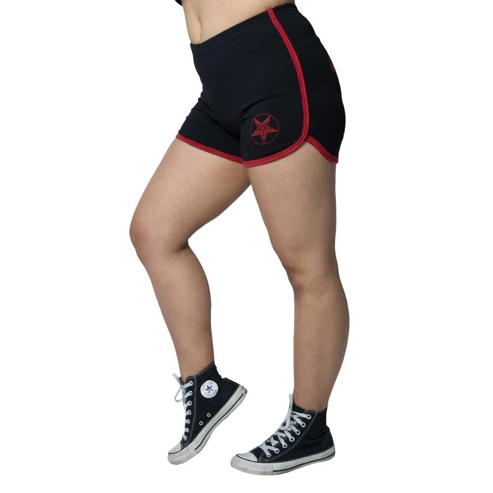 Kreepsville666 Satanic Goat Womens Running Shorts KREEPSVILLE 666 1 Kreepsville666 Satanic Goat Womens Running Shorts KREEPSVILLE 666