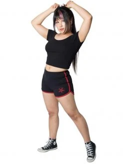 Kreepsville666 Satanic Goat Womens Running Shorts KREEPSVILLE 666 5 Kreepsville666 Satanic Goat Womens Running Shorts KREEPSVILLE 666