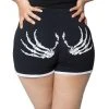 Kreepsville666 Skeleton Hand Womens Running Shorts