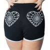 Kreepsville666 Web Heart White Womens Running Shorts KREEPSVILLE 666 7 Kreepsville666 Web Heart White Womens Running Shorts KREEPSVILLE 666