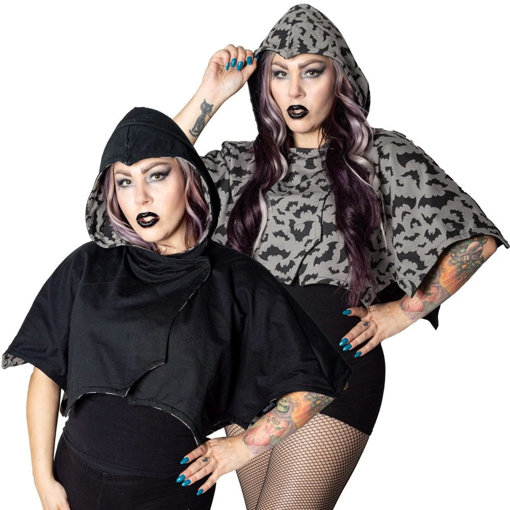 Kreepsville666 Reversible Bat Wing Grey Bat Shoulder Cape KREEPSVILLE 666 1 Kreepsville666 Reversible Bat Wing Grey Bat Shoulder Cape KREEPSVILLE 666
