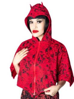 Kreepsville666 KREEPSVILLE 666 Reversible Devil In Disguise Shoulder Cape