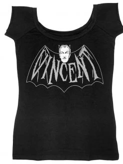 Kreepsville666 Vincent Price Devil Bat Shoulder Top