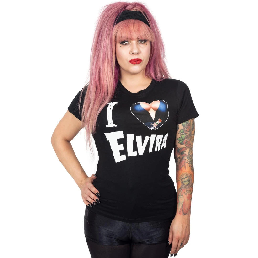 Kreepsville666 Elvira I Heart Womens Tee KREEPSVILLE 666 2 Kreepsville666 Elvira I Heart Womens Tee KREEPSVILLE 666