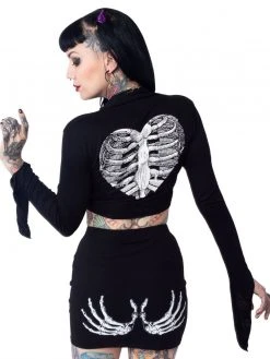 Kreepsville666 KREEPSVILLE 666 Rib Heart Tie Top