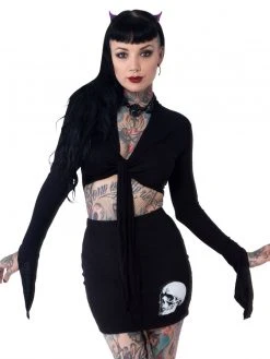 Kreepsville666 KREEPSVILLE 666 Rib Heart Tie Top