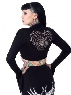 Kreepsville666 Web Heart Tie Top KREEPSVILLE 666