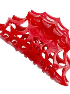 Kreepsville666 KREEPSVILLE 666 Spiderweb Hair Claw Clip Red