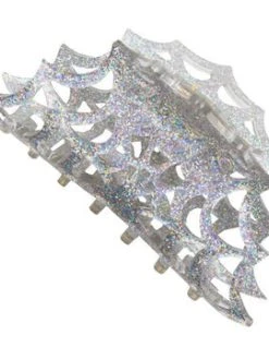 Kreepsville666 KREEPSVILLE 666 Spiderweb Hair Claw Clip Silver
