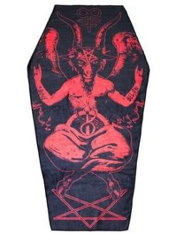 Kreepsville666 Baphomet Satanic Coffin Beach Towel KREEPSVILLE 666