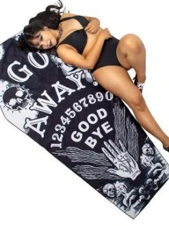 Kreepsville666 KREEPSVILLE 666 Go Away Ouija Coffin Beach Towel