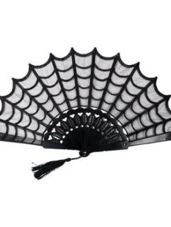 Kreepsville666 KREEPSVILLE 666 Spiderweb Lace Hand Fan