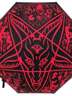 Kreepsville666 Skull Handle Goathead Umbrella