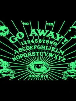 Kreepsville666 Go Away Glow In The Dark Throw Blanket KREEPSVILLE 666