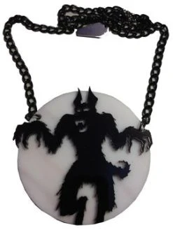 Kreepsville666 Howling At The Moon Acrylic Necklace