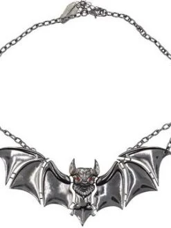 Kreepsville666 Creature Of The Night Bat Chrome Necklace