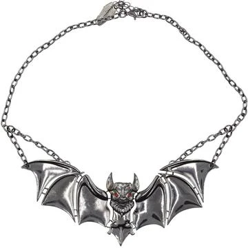 Kreepsville666 Creature Of The Night Bat Chrome Necklace 1 Kreepsville666 Creature Of The Night Bat Chrome Necklace