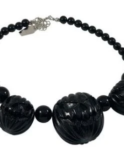 Kreepsville666 Jack O Lantern Pumpkin Necklace Black