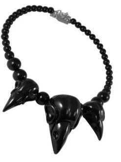Kreepsville666 KREEPSVILLE 666 Crow Skull Collection Necklace Black