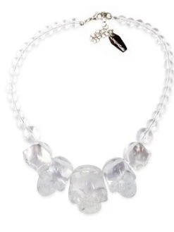 Kreepsville666 Skull Collection Necklace Crystal Clear