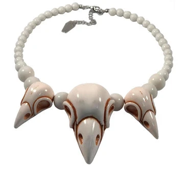 Kreepsville666 KREEPSVILLE 666 Crow Skull Collection Necklace White 1 Kreepsville666 KREEPSVILLE 666 Crow Skull Collection Necklace White