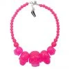 Kreepsville666 KREEPSVILLE 666 Skull Collection Necklace Pink Glitter