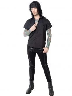 Kreepsville666 Skeleton Skinny Jeans Black Bone