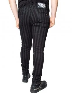 Kreepsville666 KREEPSVILLE 666 Destroyer Skinny Grey Stripe Jeans 11 Kreepsville666 KREEPSVILLE 666 Destroyer Skinny Grey Stripe Jeans