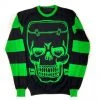 Kreepsville666 Franken Skull Green Striped Sweater KREEPSVILLE 666 7 Kreepsville666 Franken Skull Green Striped Sweater KREEPSVILLE 666