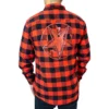 Kreepsville666 Satanic Circle Red Flannel Shirt KREEPSVILLE 666