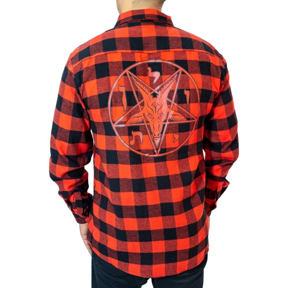 Kreepsville666 Satanic Circle Red Flannel Shirt KREEPSVILLE 666 1 Kreepsville666 Satanic Circle Red Flannel Shirt KREEPSVILLE 666
