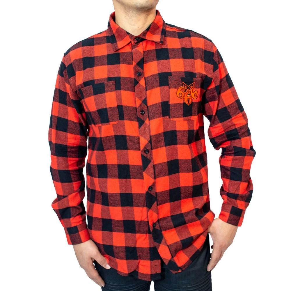 Kreepsville666 Satanic Circle Red Flannel Shirt KREEPSVILLE 666 2 Kreepsville666 Satanic Circle Red Flannel Shirt KREEPSVILLE 666