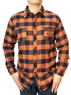 Kreepsville666 KREEPSVILLE 666 Trick Or Treat Pumpkin Orange Flannel Shirt 3 Kreepsville666 KREEPSVILLE 666 Trick Or Treat Pumpkin Orange Flannel Shirt