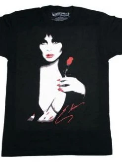 Kreepsville666 KREEPSVILLE 666 Elvira Rose Portrait Mens T-Shirt