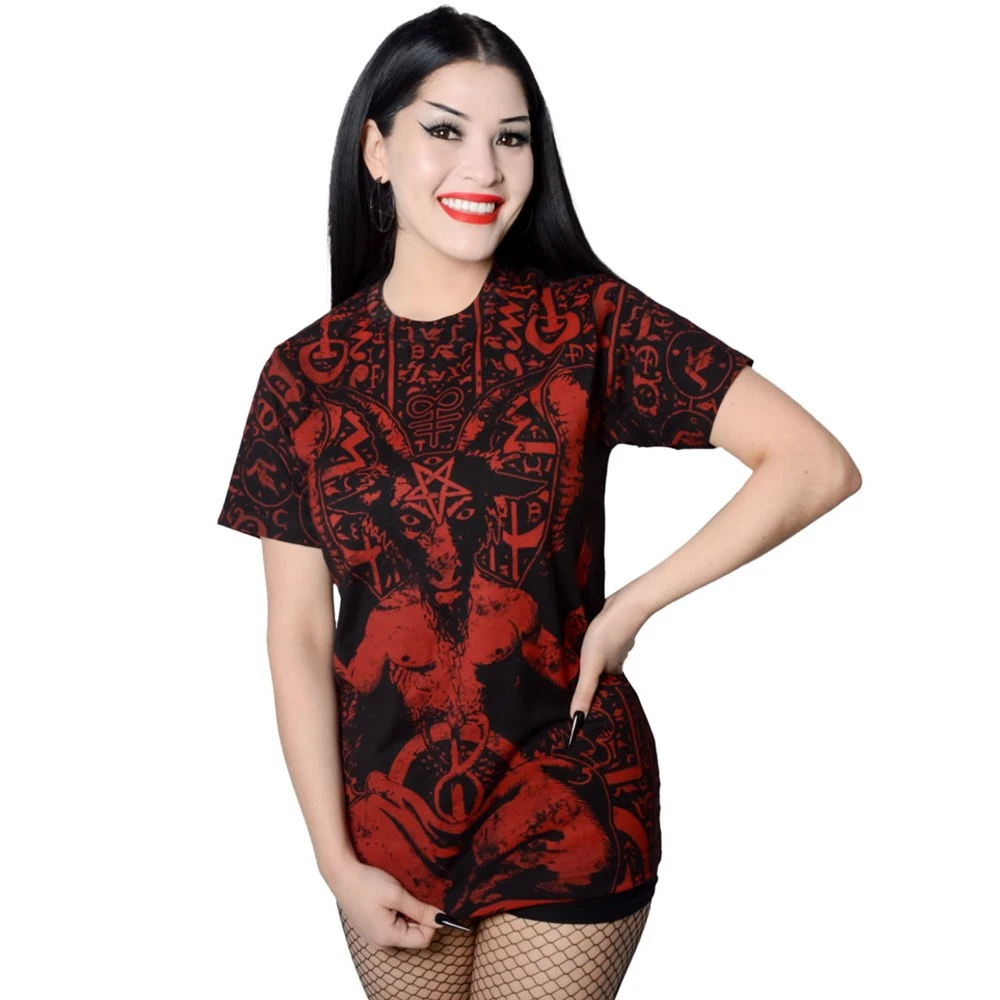 Kreepsville666 Baphomet Script Jumbo T-Shirt 2 Kreepsville666 Baphomet Script Jumbo T-Shirt
