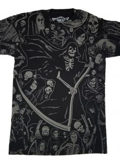 Kreepsville666 Grim Reaper Grey Jumbo T-Shirt